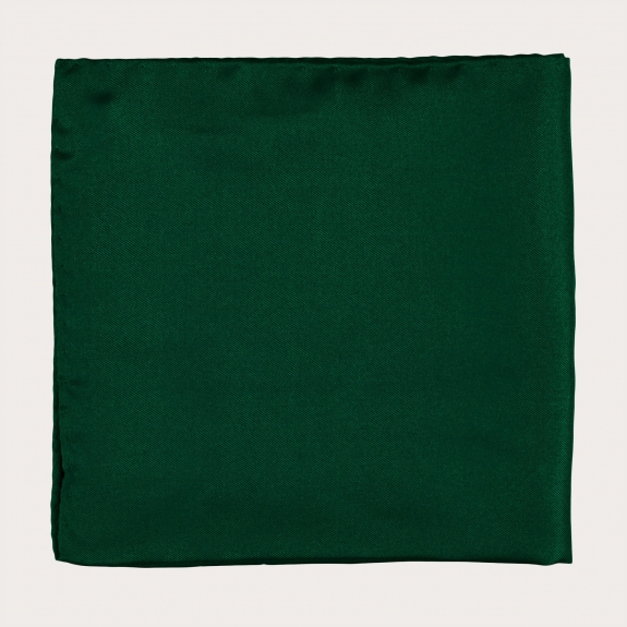 Pochette costume soie vert