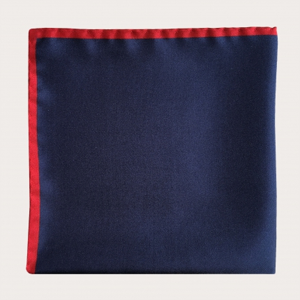 Pocket square silk blue