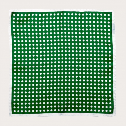 green pocket square dot