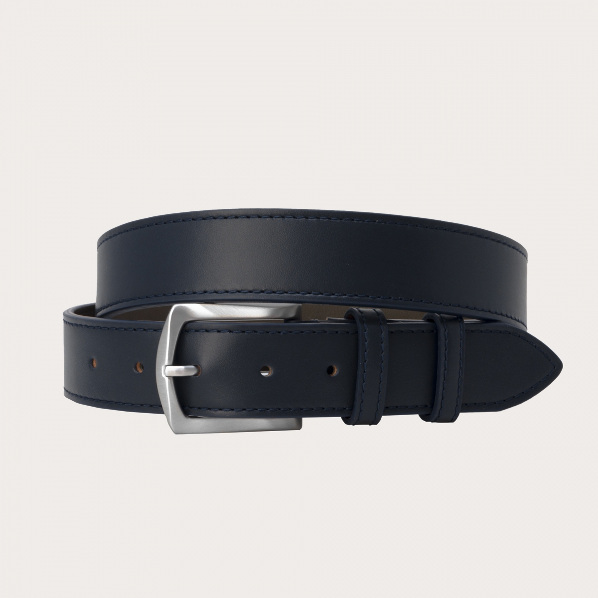 Brucle flat belt blue navy made in italy
