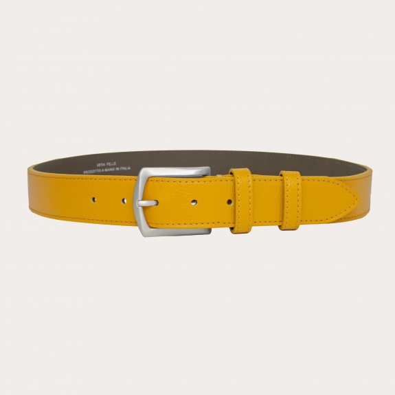 BRUCLE genuine leather belt yellow oca