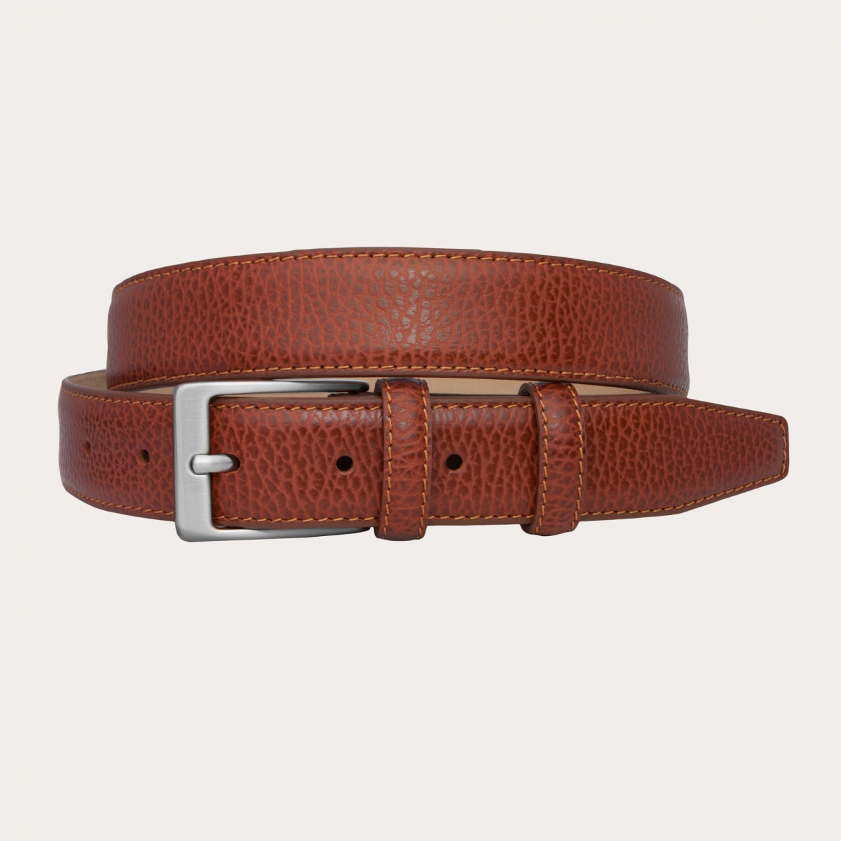 BRUCLE Leather belt in tumbled calfskin