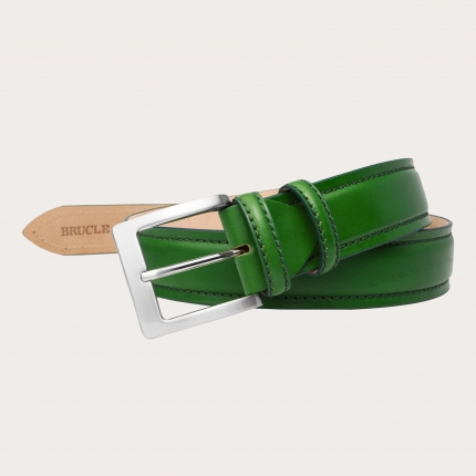 Cintura in cuoio fiorentino verde smeraldo