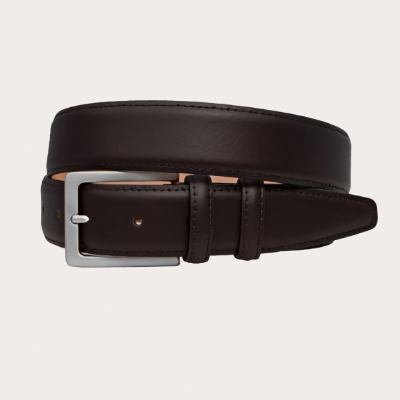 Elegant dark brown dress belt