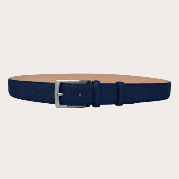 BRUCLE Elk print leather belt, blue