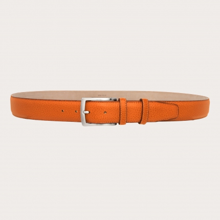 Ceinture décontractée en cuir, orange