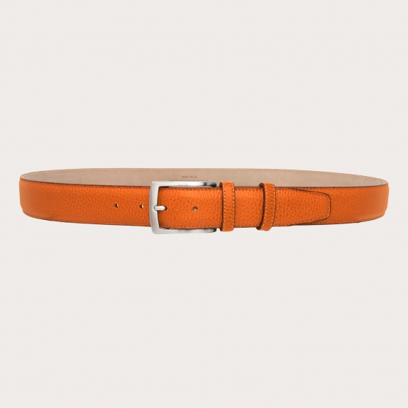 BRUCLE Cinturón casual de piel, naranja