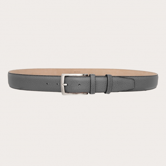 Grey leather belt