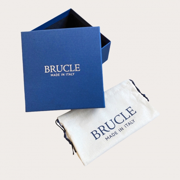 BRUCLE Navy blue suede belt