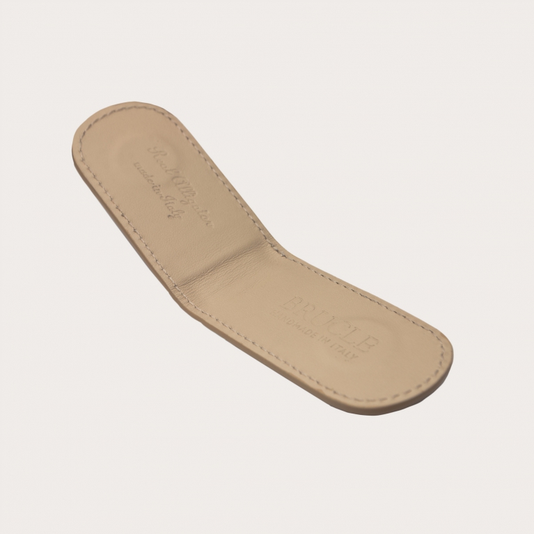 Pince à billets raffinée en alligator véritable mat, sable