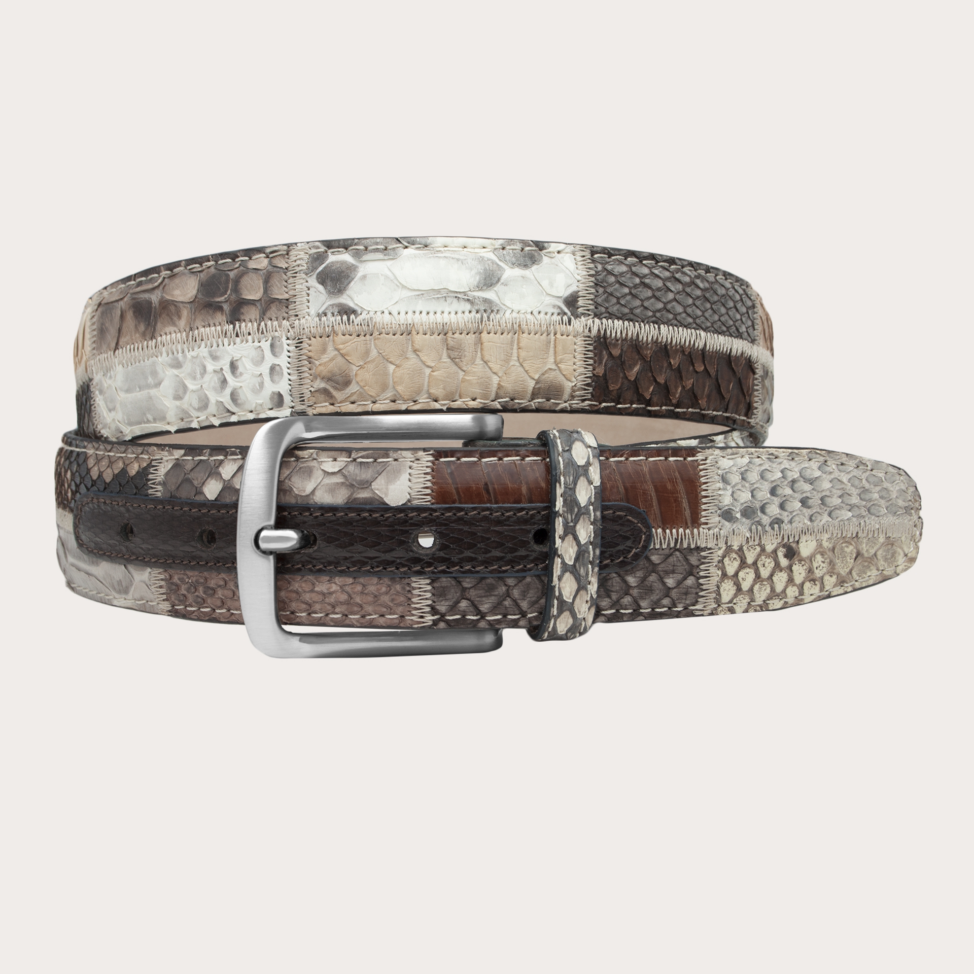 Herren Damen gürtel Real Python Leder