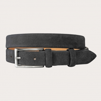 Women grey suede leather belt