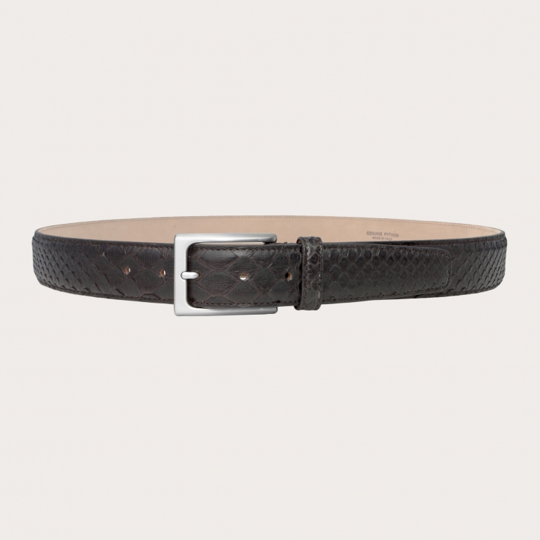 Dark brown python belt