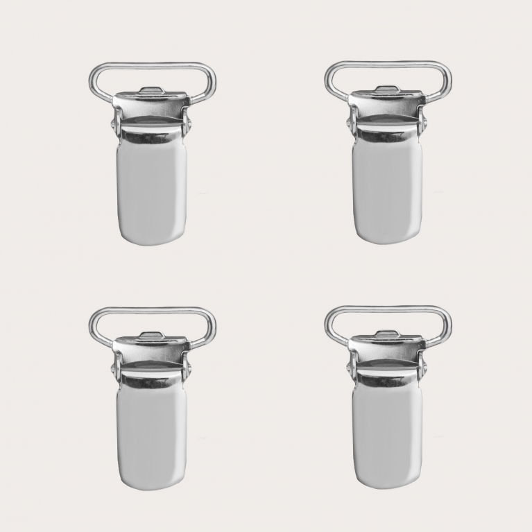 Replacement clip 4 pz. set for 25mm suspenders, nickel free