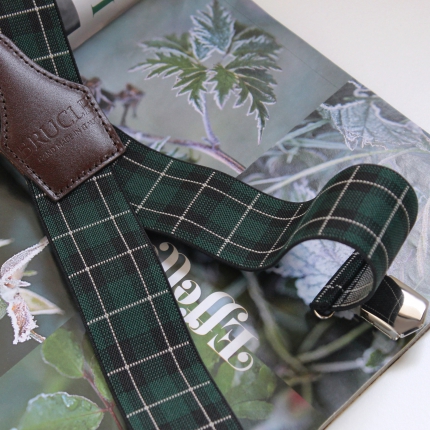 Hosenträger check Tartan grün