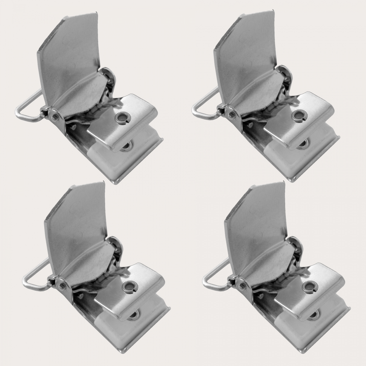 Juego de 4 clips de repuesto para tirantes con fijación de 25 mm