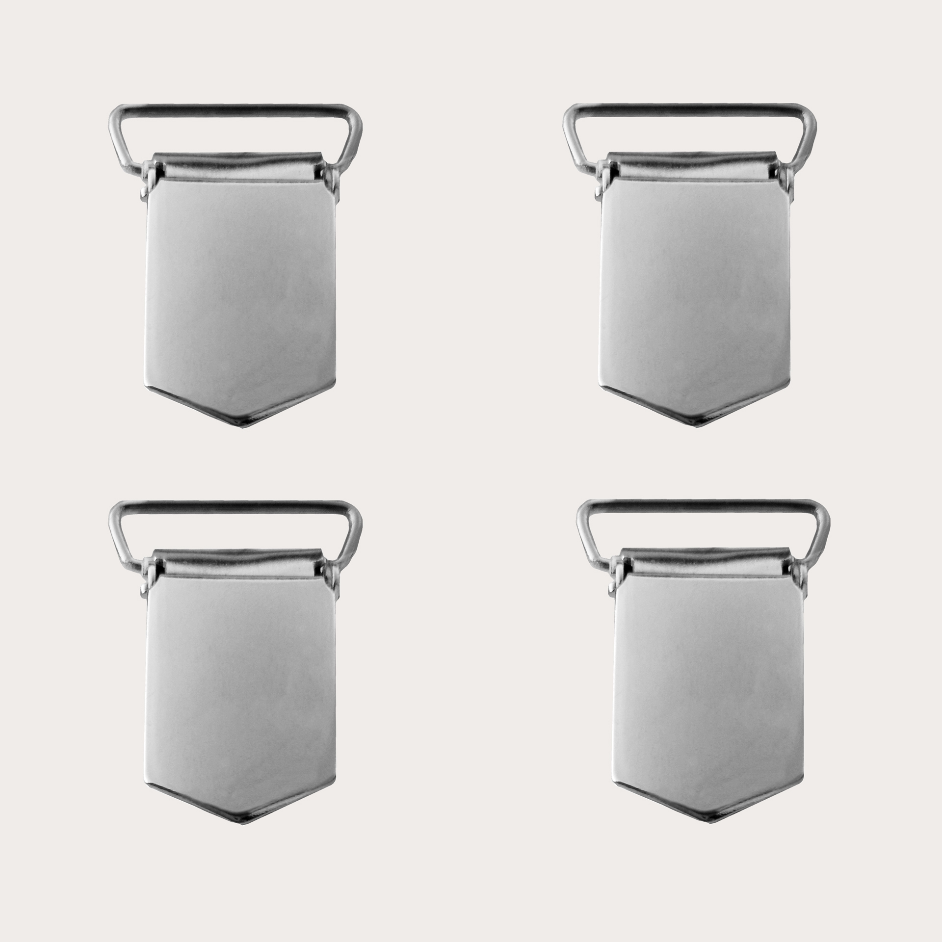 Lot de 4 clips de rechange pour bretelles avec attache 25 mm