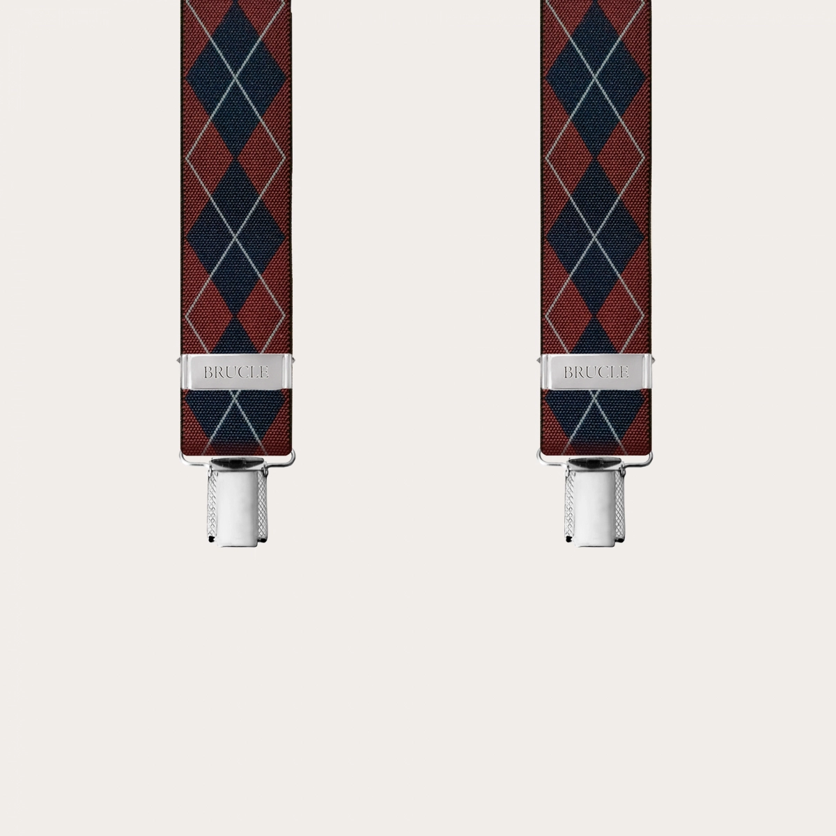 Hosenträger check Tartan blau rot