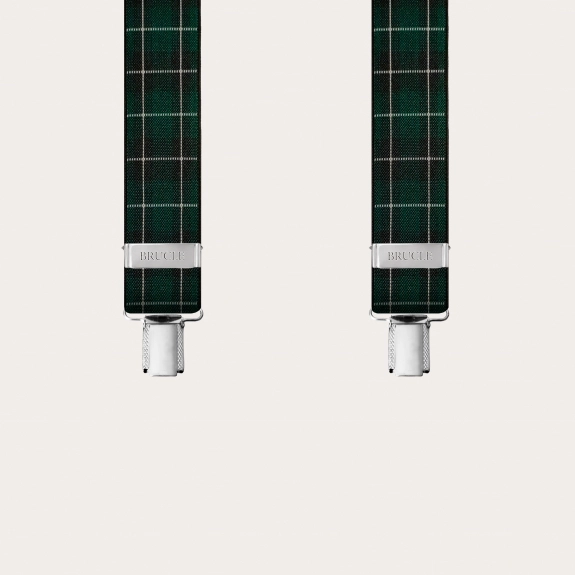 Hosenträger check Tartan grün