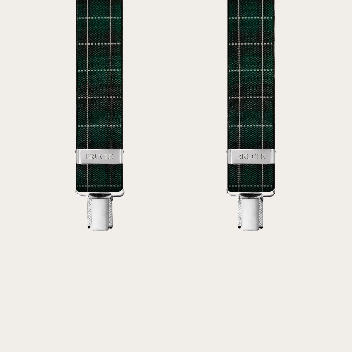 Hosenträger check Tartan grün