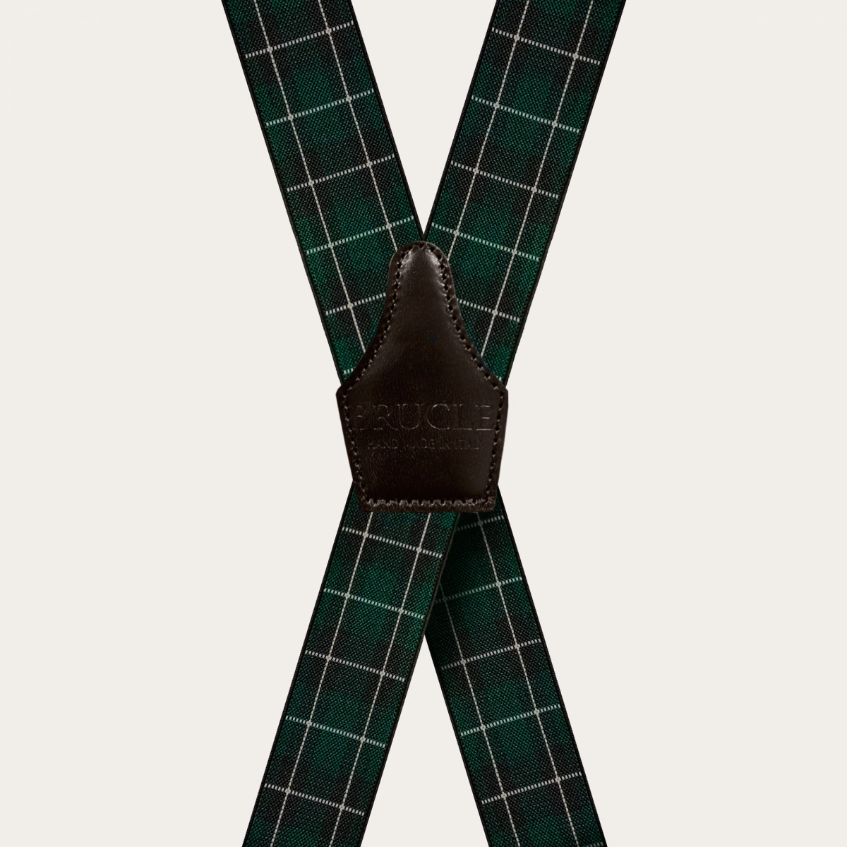 Hosenträger check Tartan grün
