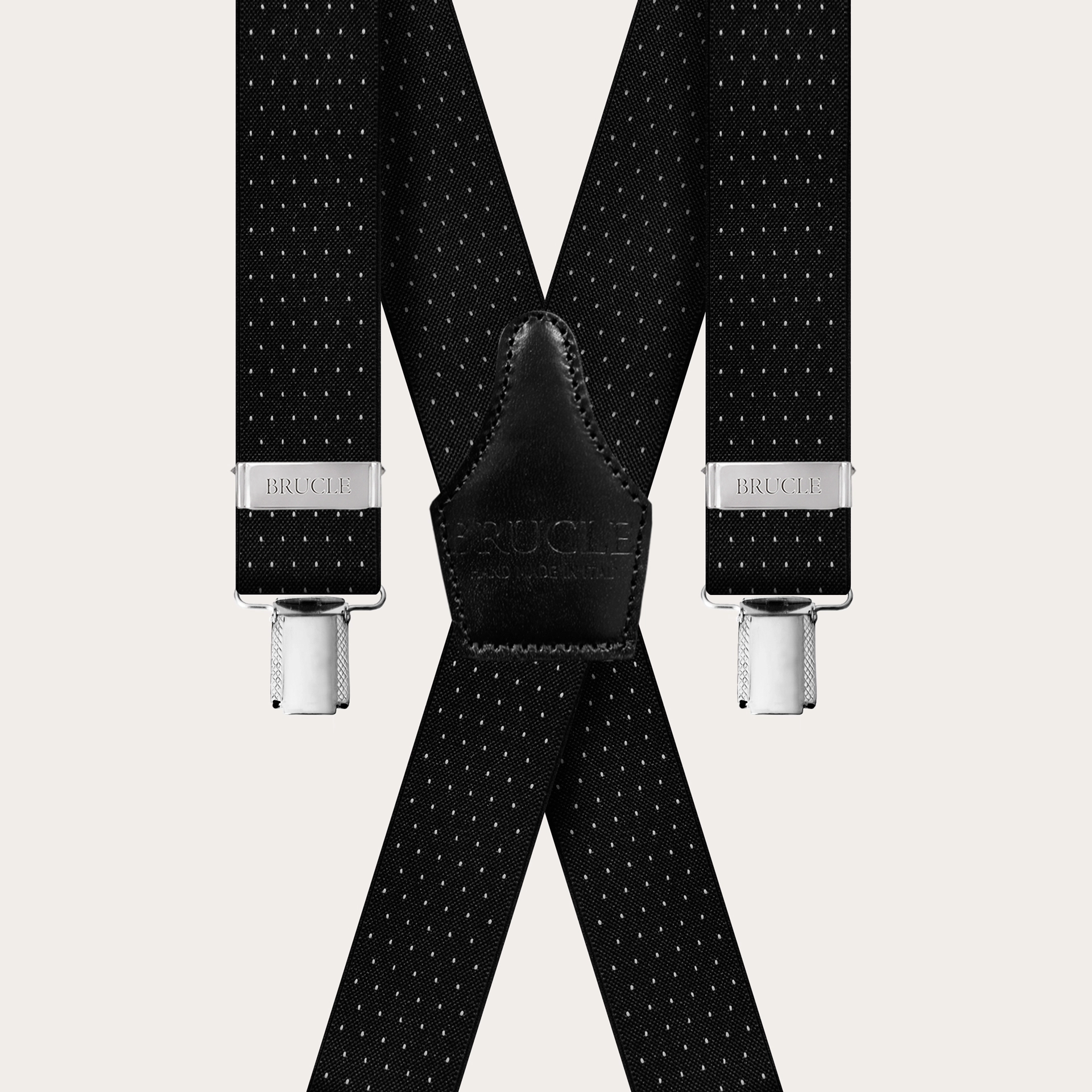 Braces Elastic X Suspenders Black dots Braces Elastic X Suspenders Black dots