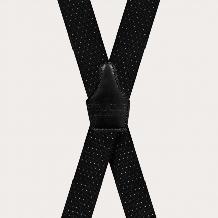 Hosenträger schwarz punkte X form