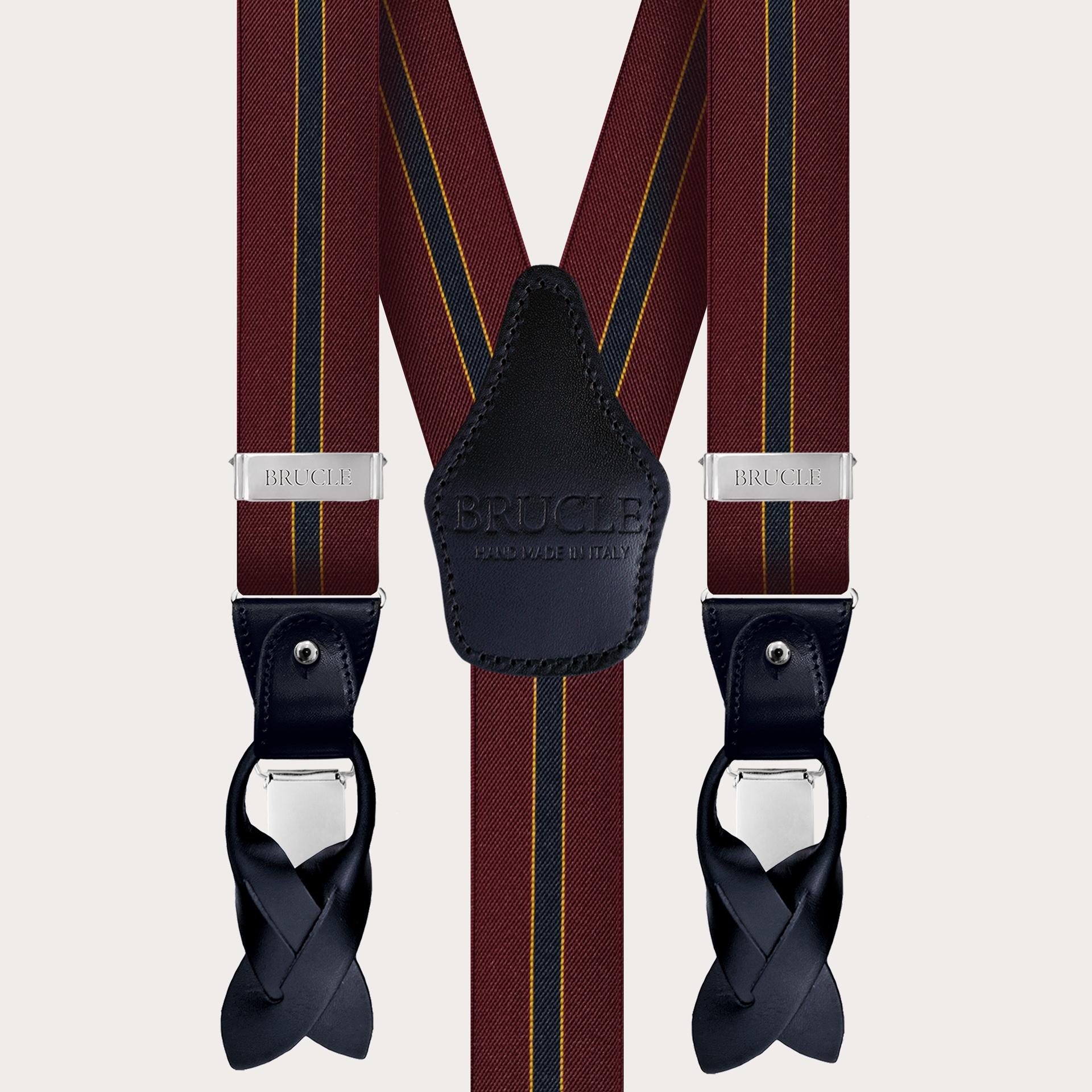 Accessories Belts & Braces Suspenders Turquoise Striped Suspenders 