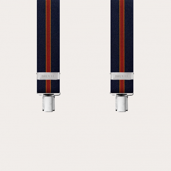 Bretelle blu a righe