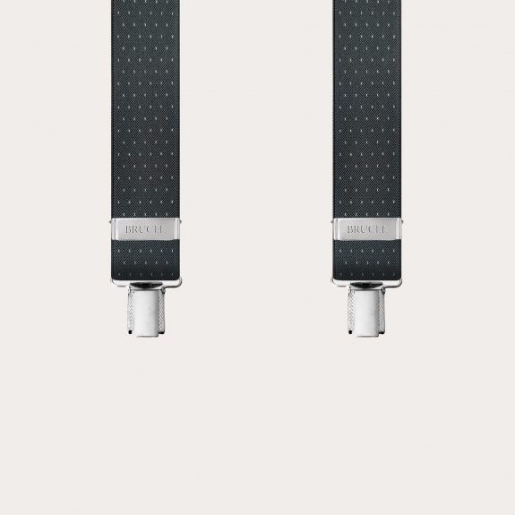 Bretelle grigie a pois