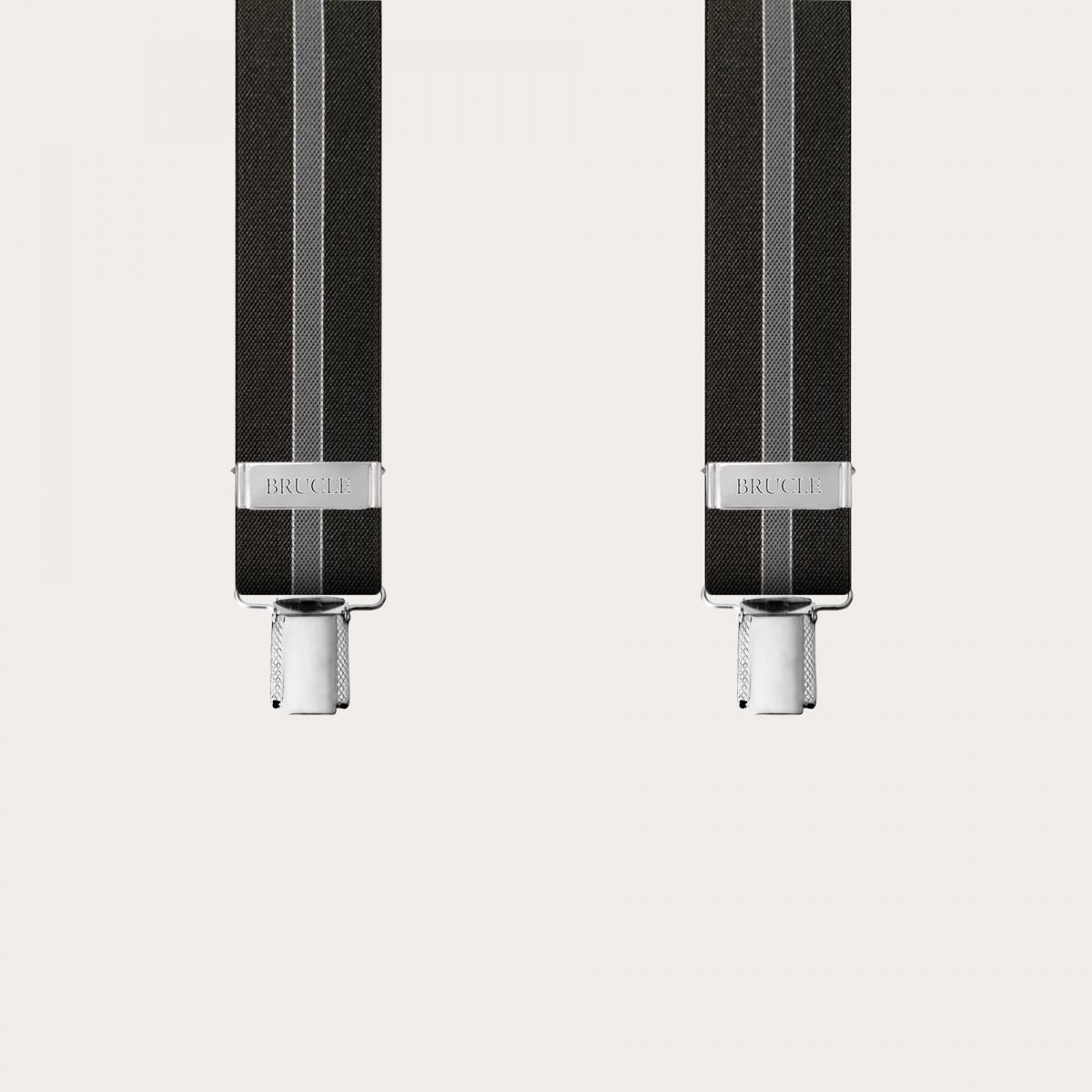 Bretelles larges noir rayée