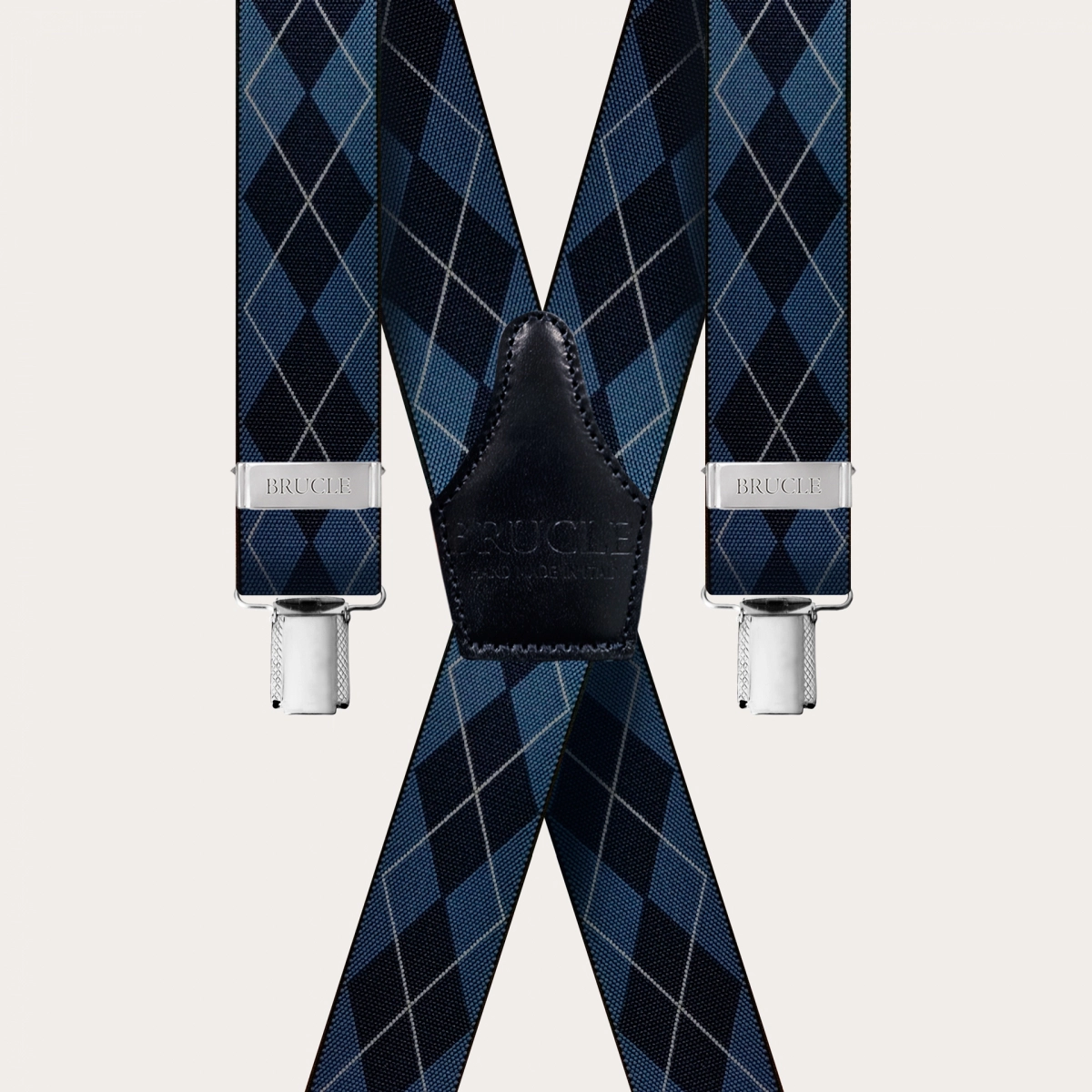 Hosenträger check Tartan blau navy