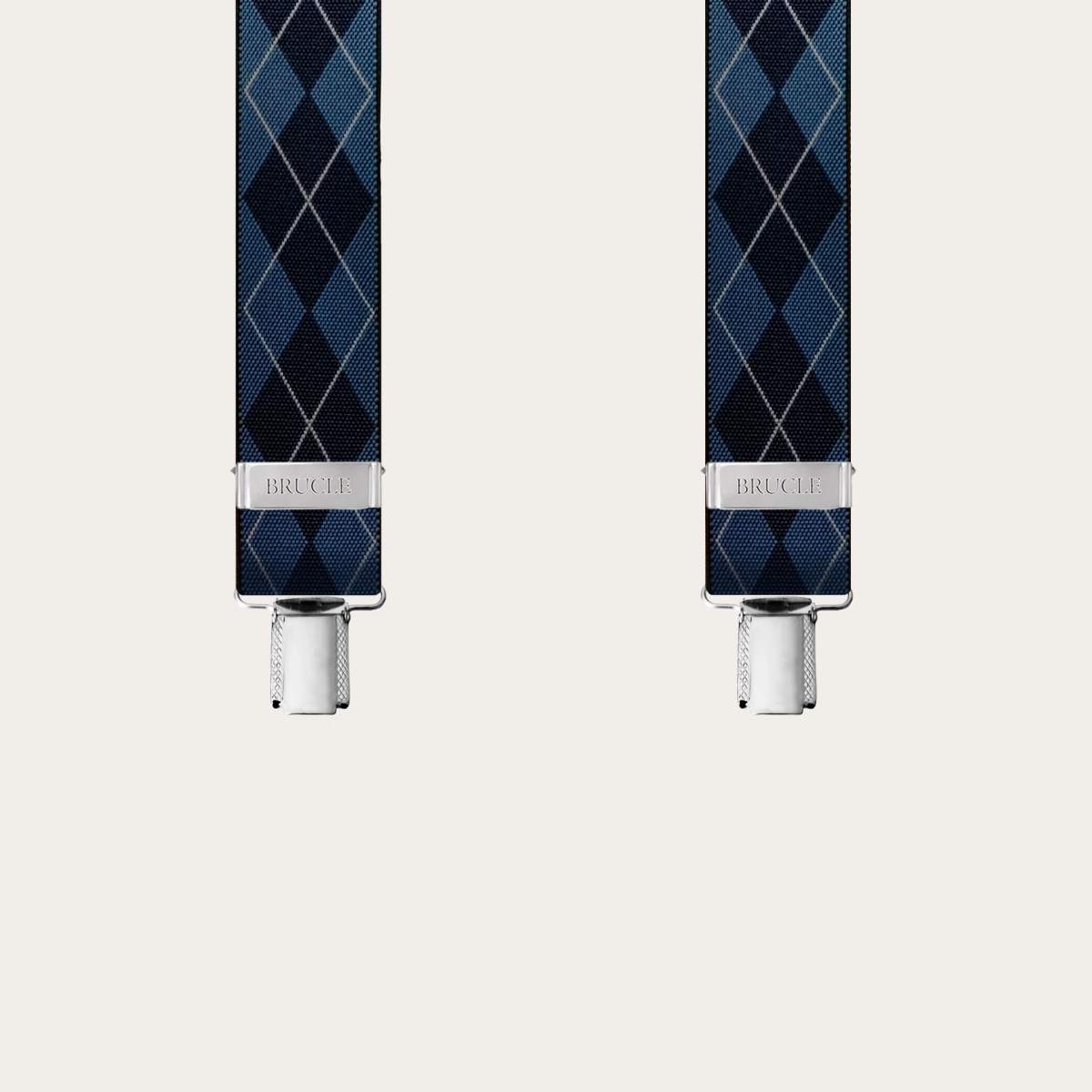 Hosenträger check Tartan blau navy
