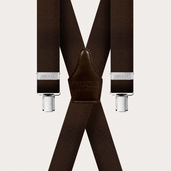 Braces Elastic X Suspenders sark brown