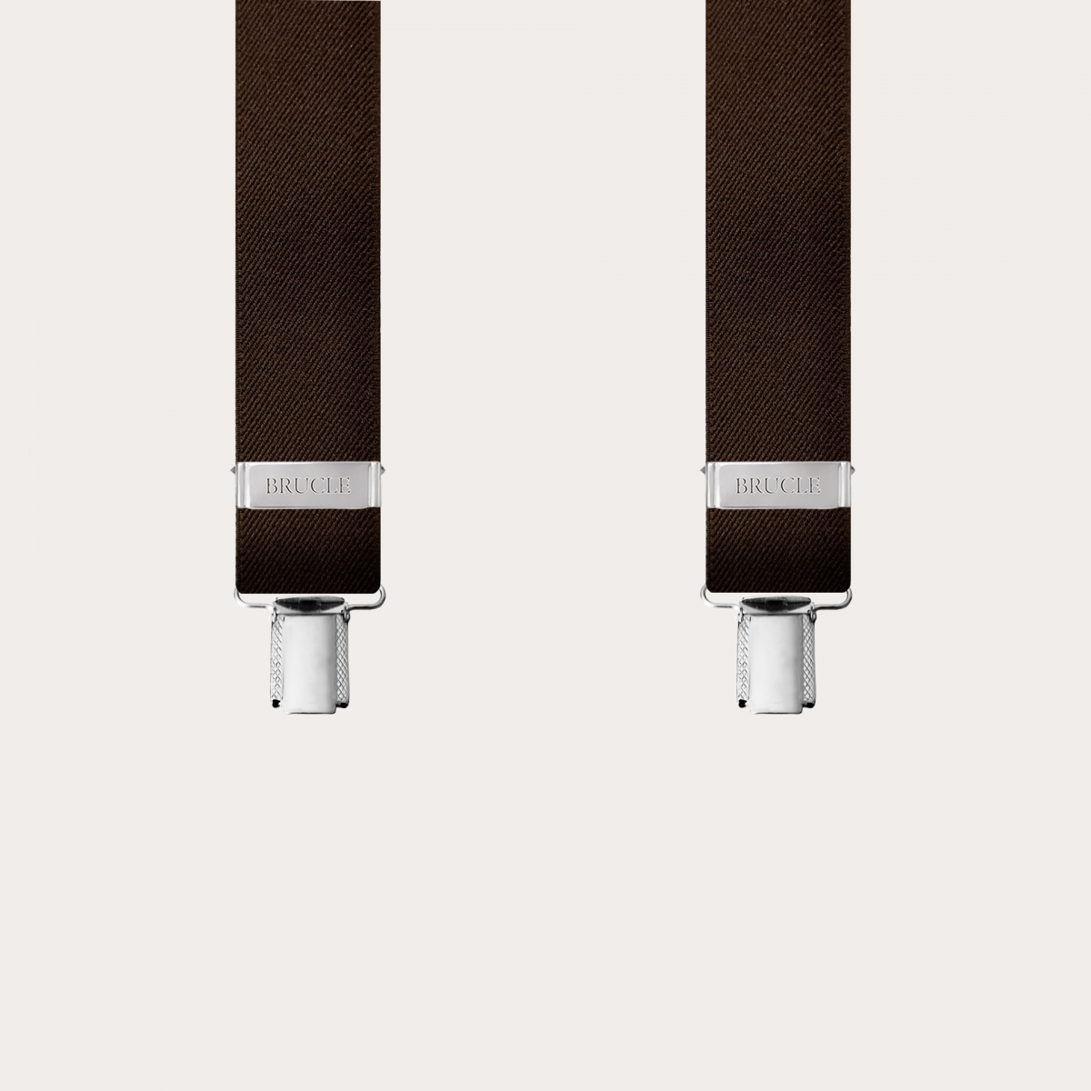 Bretelles larges avec 4 pinces brun foncé