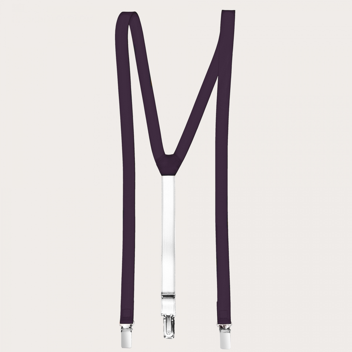 BRUCLE Y-shape leather suspenders, purple