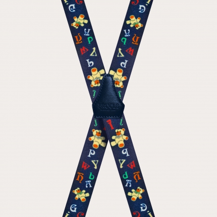 Braces suspenders kids dark blue