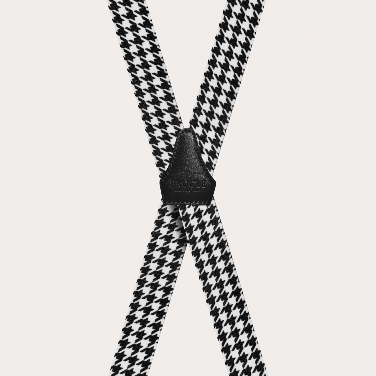 braces suspenders for kids pied de poule design