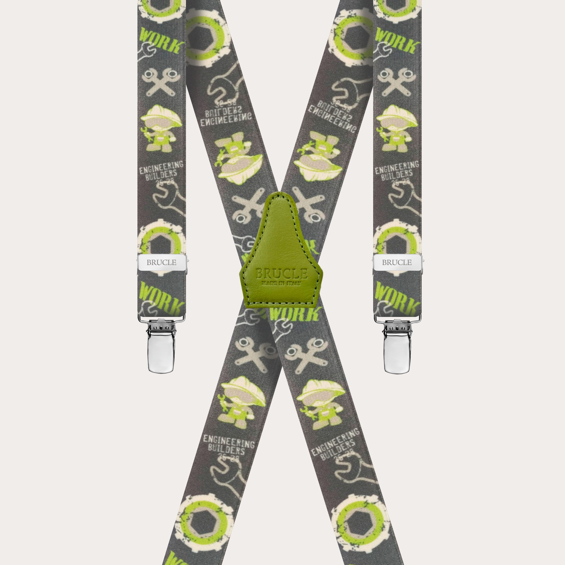 Braces suspenders kids green