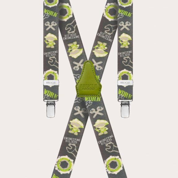 Braces suspenders kids green