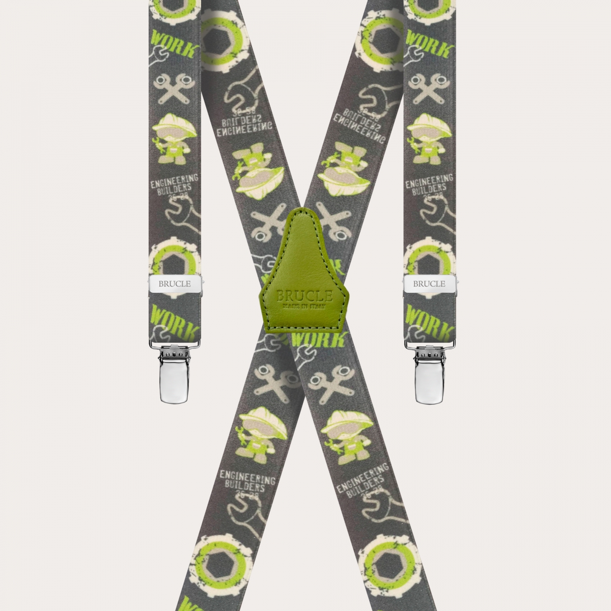 Braces suspenders kids green