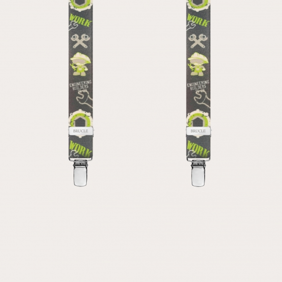 Braces suspenders kids green