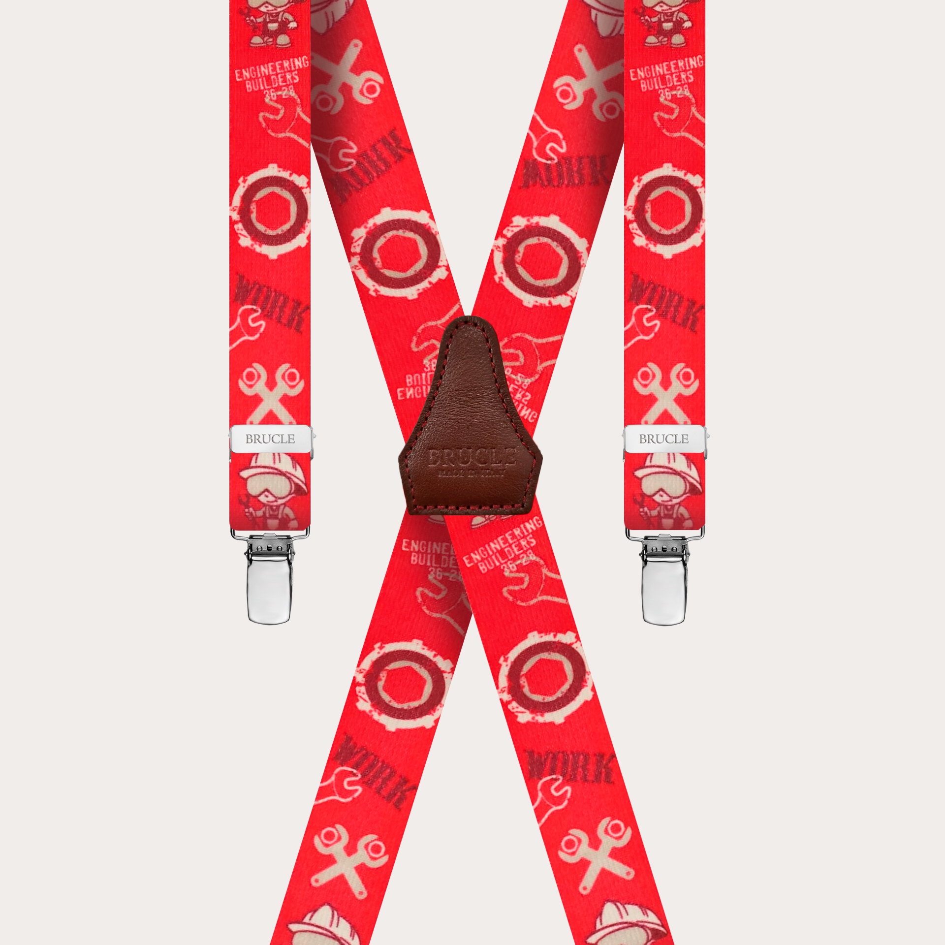 Braces suspenders kids red