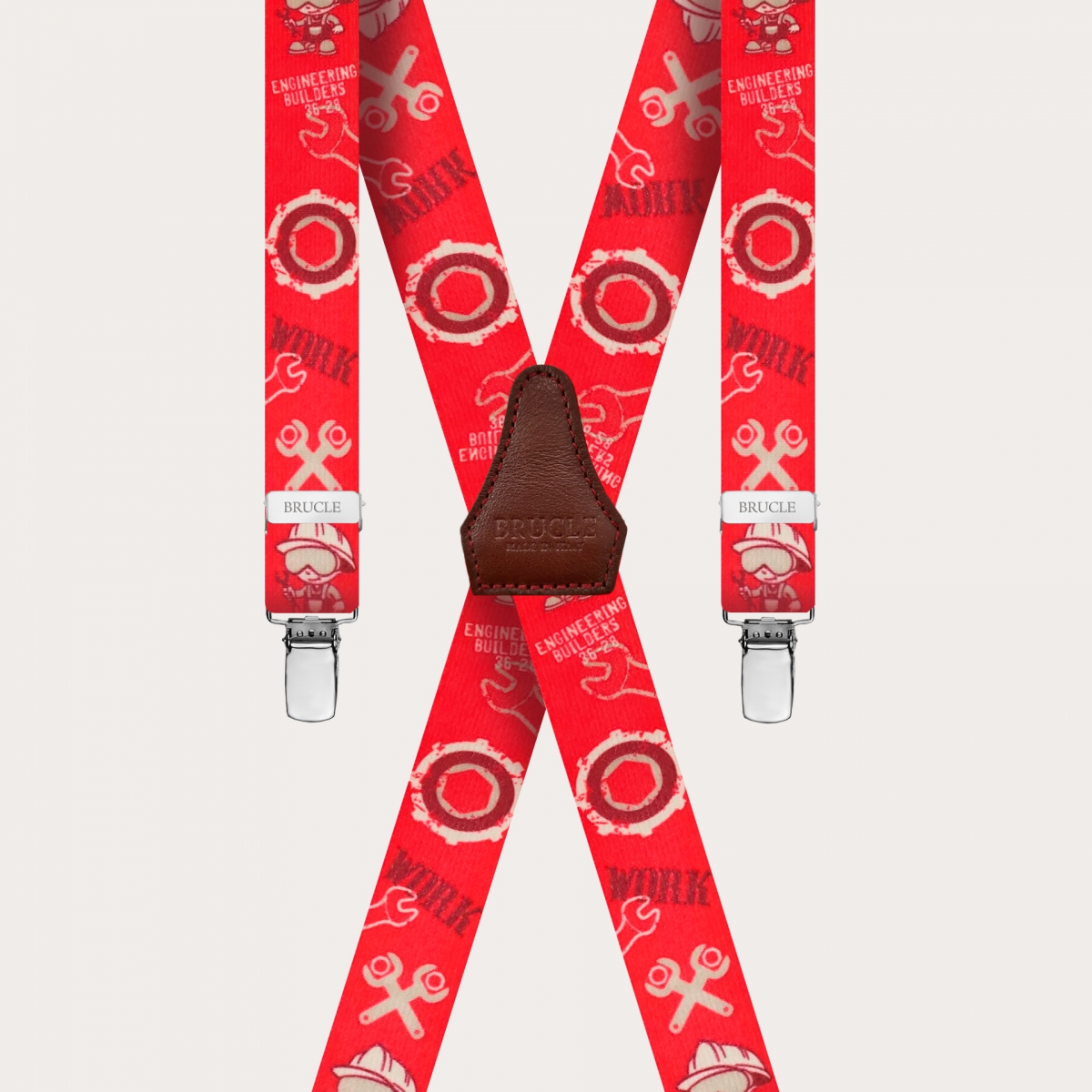 Braces suspenders kids red