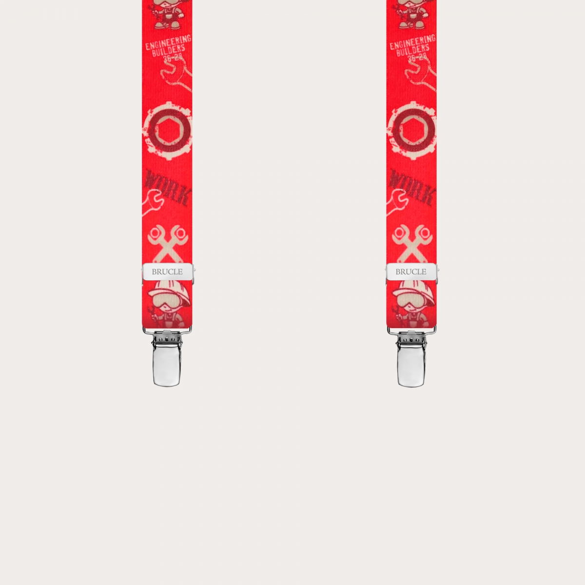 Braces suspenders kids red