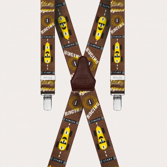 suspenders for kids cars brown