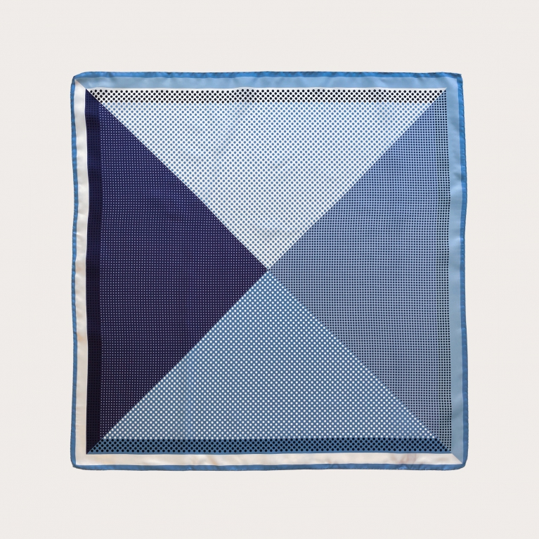 Seidenfoulard, blaues Tupfenmuster