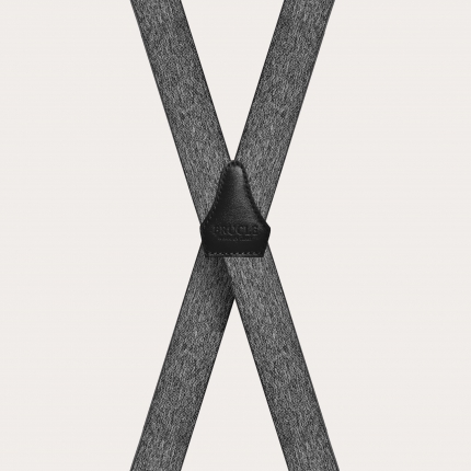 Tirantes casual melange en forma de X, gris