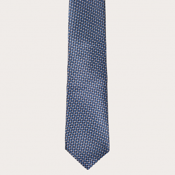 Seiden Krawatte blau punkte
