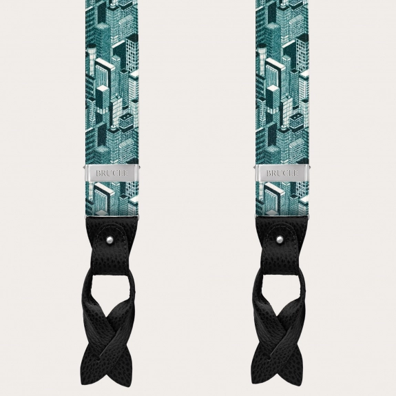 Bretelle cerimonia rosse fantasia a righe